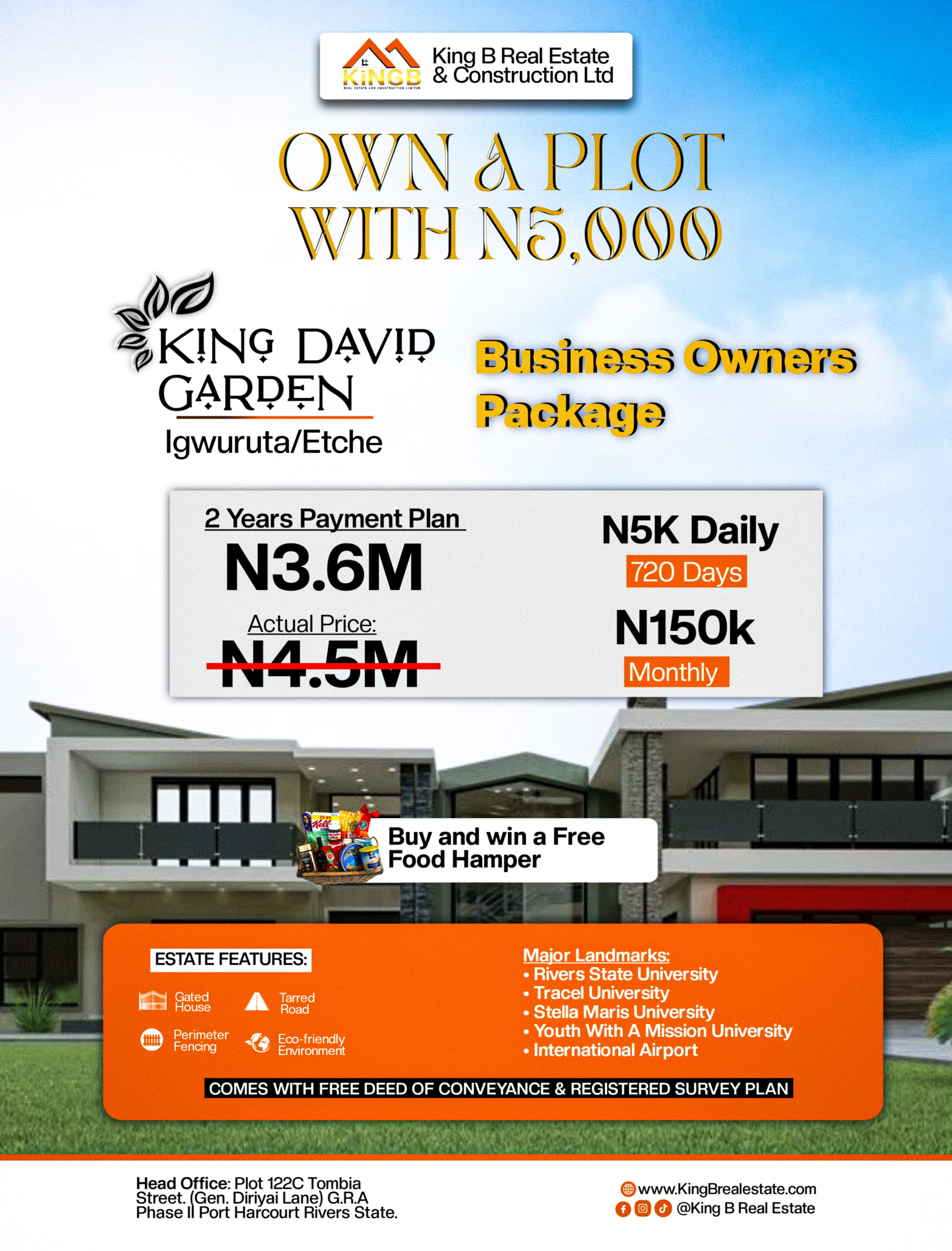 OWN A PLOT WITH N5,000